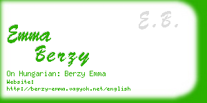 emma berzy business card